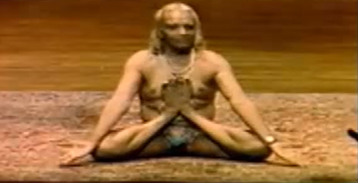 man doing yoga